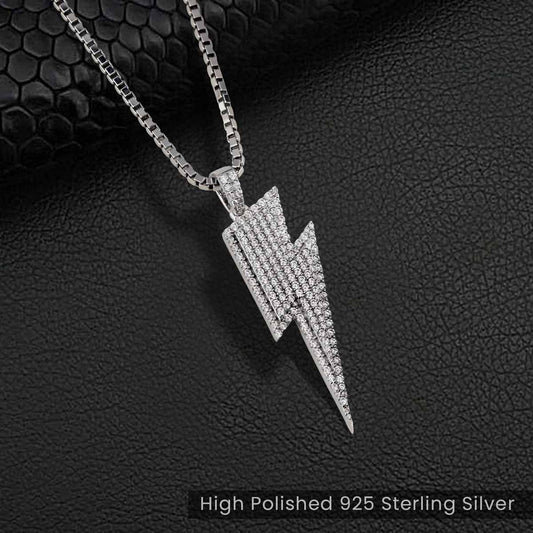 Diamond Bolt Necklace.