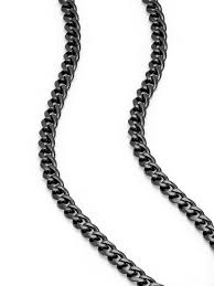 Black Curb Chain Necklace