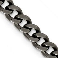 Black Curb Chain Necklace